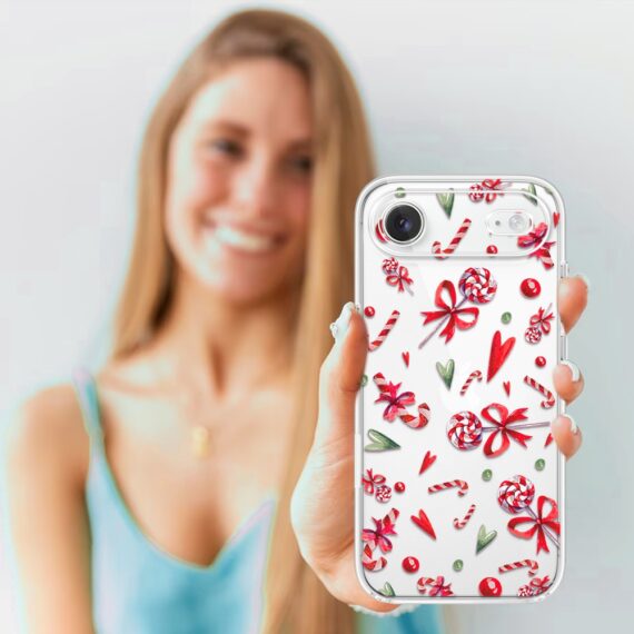 Etui do iPhone Air, cukierki świąteczne, przeźroczyste17Air-4