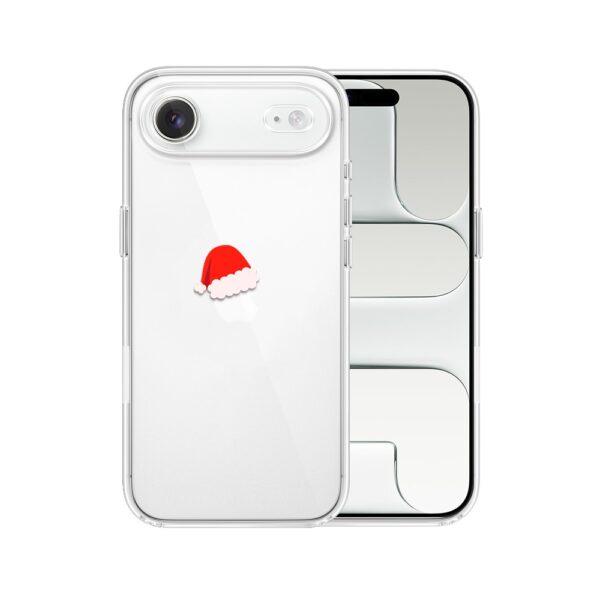 Etui do iPhone Air, czapka Mikołaja, przeźroczyste