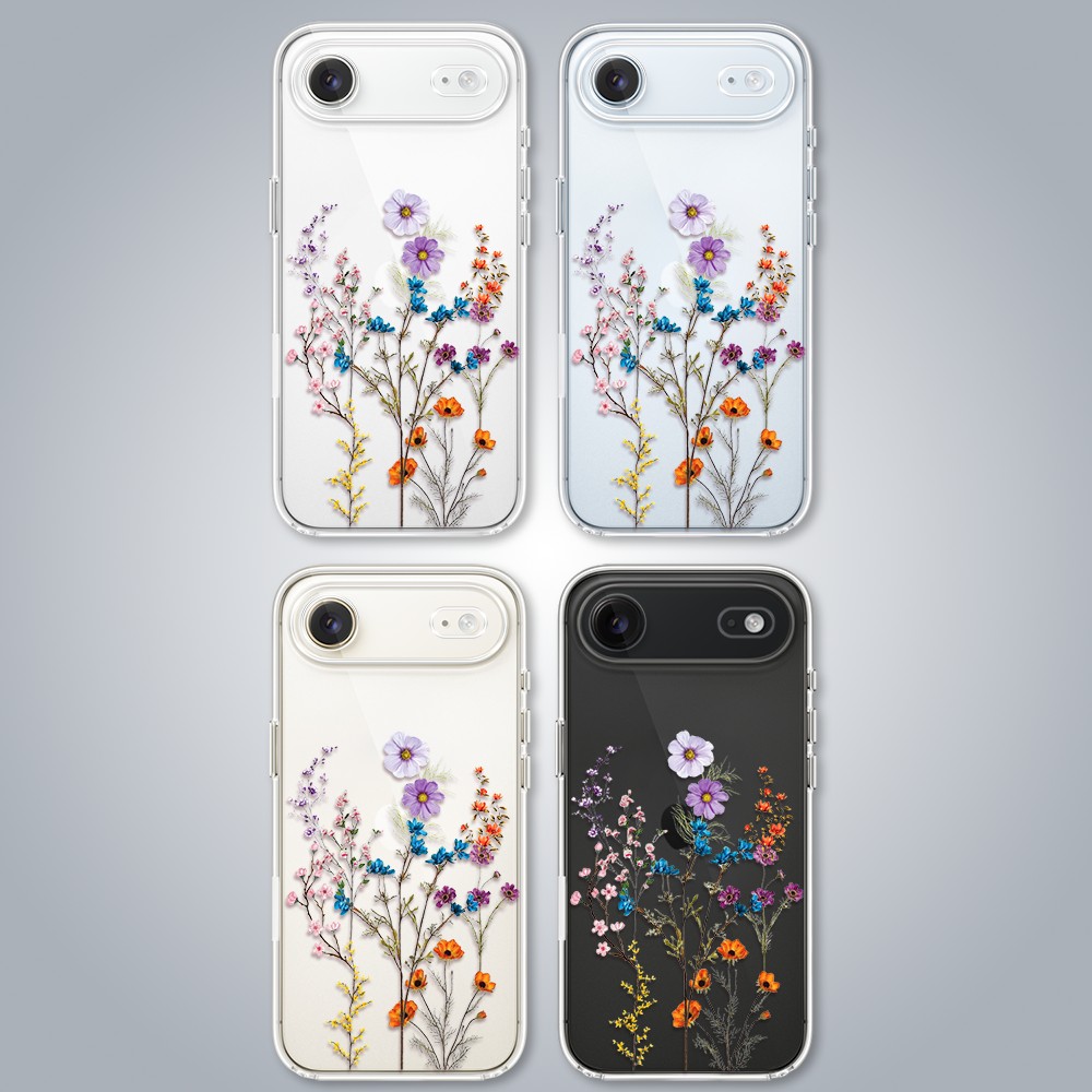 Etui do iPhone Air, kwiaty różnokolorowe, przeźroczyste (1)