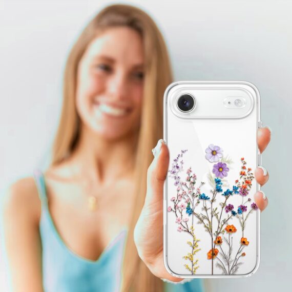 Etui do iPhone Air, kwiaty różnokolorowe, przeźroczyste (3)