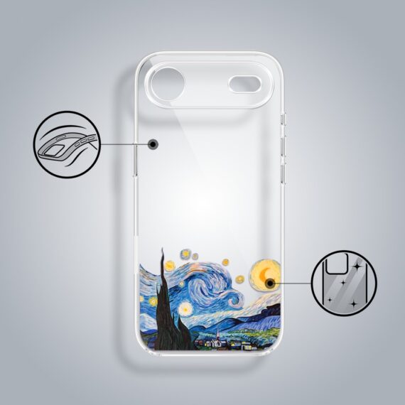 Etui do iPhone Air, obraz Van Gogh, przeźroczyste (5)
