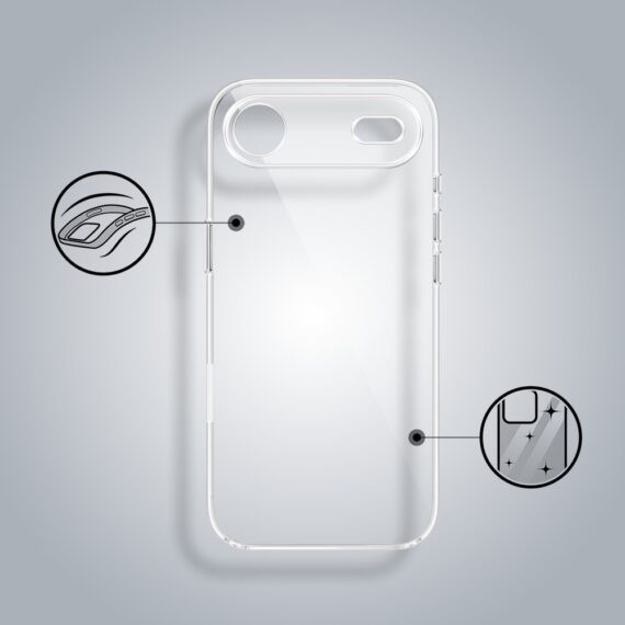 Etui do iPhone Air silikonowe, transparentne z osłoną aparatu (4)