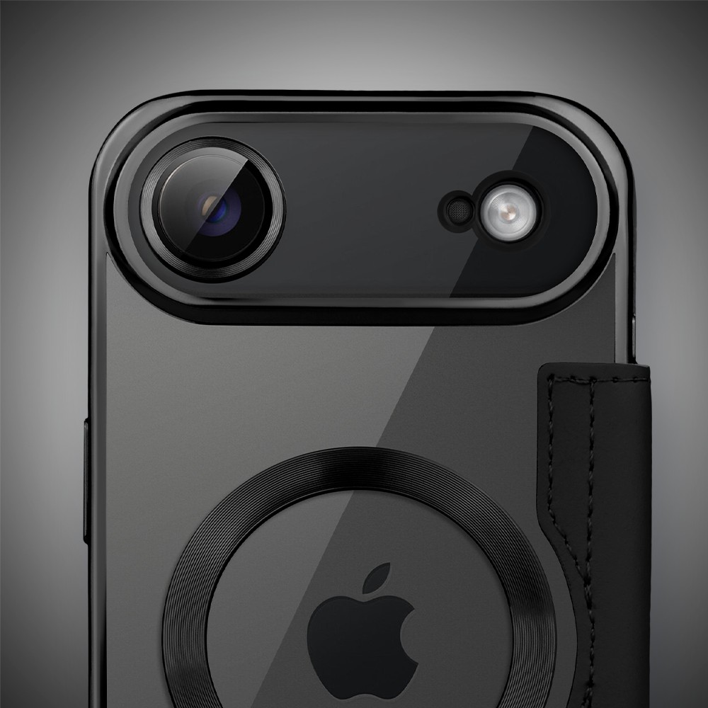 Etui do iPhone Air typu książka Book Magsafe Lens Protect, z klapką, czarne (8)