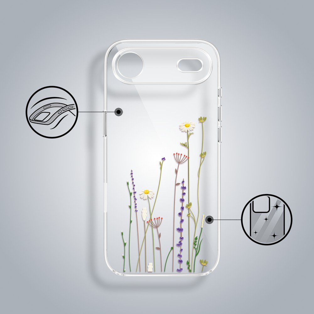 Etui do iPhone Air, wiosenne kwiaty, przeźroczyste (4)
