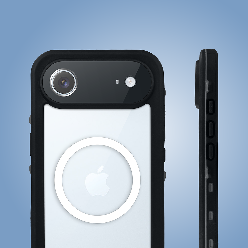 Etui do iPhone Air wodoodporne z MagSafe, pancerne, przeźroczyste, czarne (3)