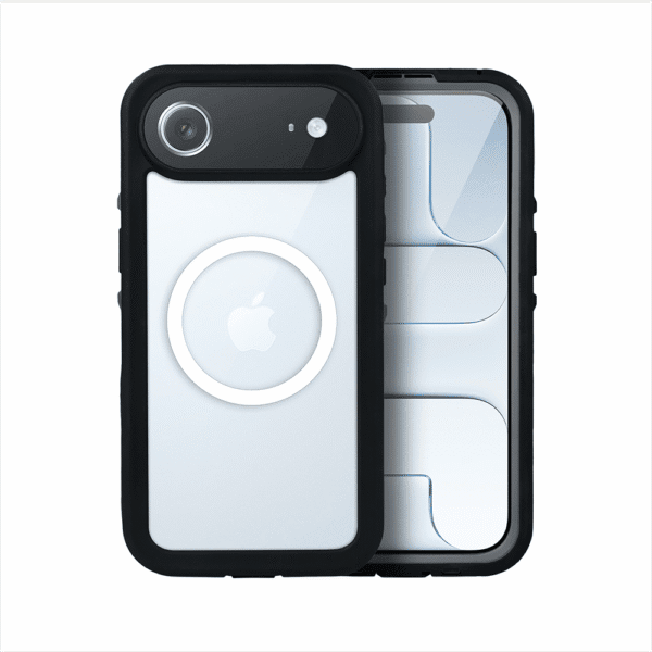 Etui do iPhone Air wodoodporne z MagSafe, pancerne, przeźroczyste, czarne