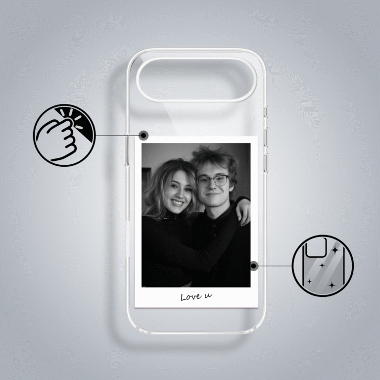 Etui do iPhone Air z MagSafe, Polaroid z własnym zdjęciem, upominek na prezent, przeźroczyste (2)