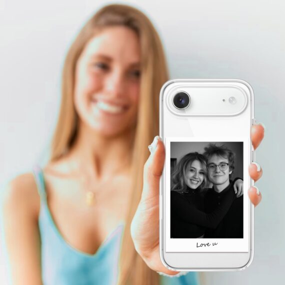 Etui do iPhone Air z MagSafe, Polaroid z własnym zdjęciem, upominek na prezent, przeźroczyste (5)