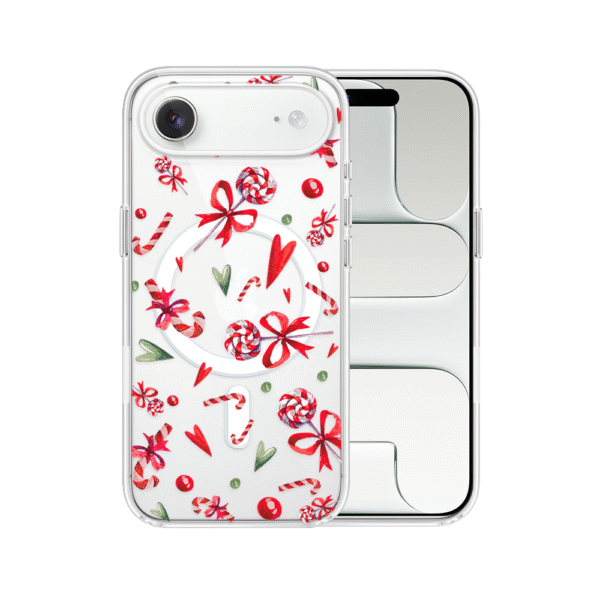 Etui do iPhone Air z MagSafe, cukierki świąteczne, przeźroczyste5