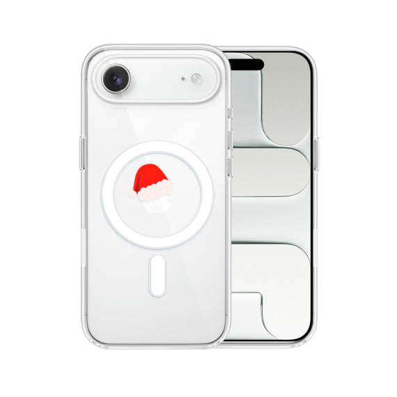 Etui do iPhone Air z MagSafe, czapka Mikołaja, przeźroczyste (1)
