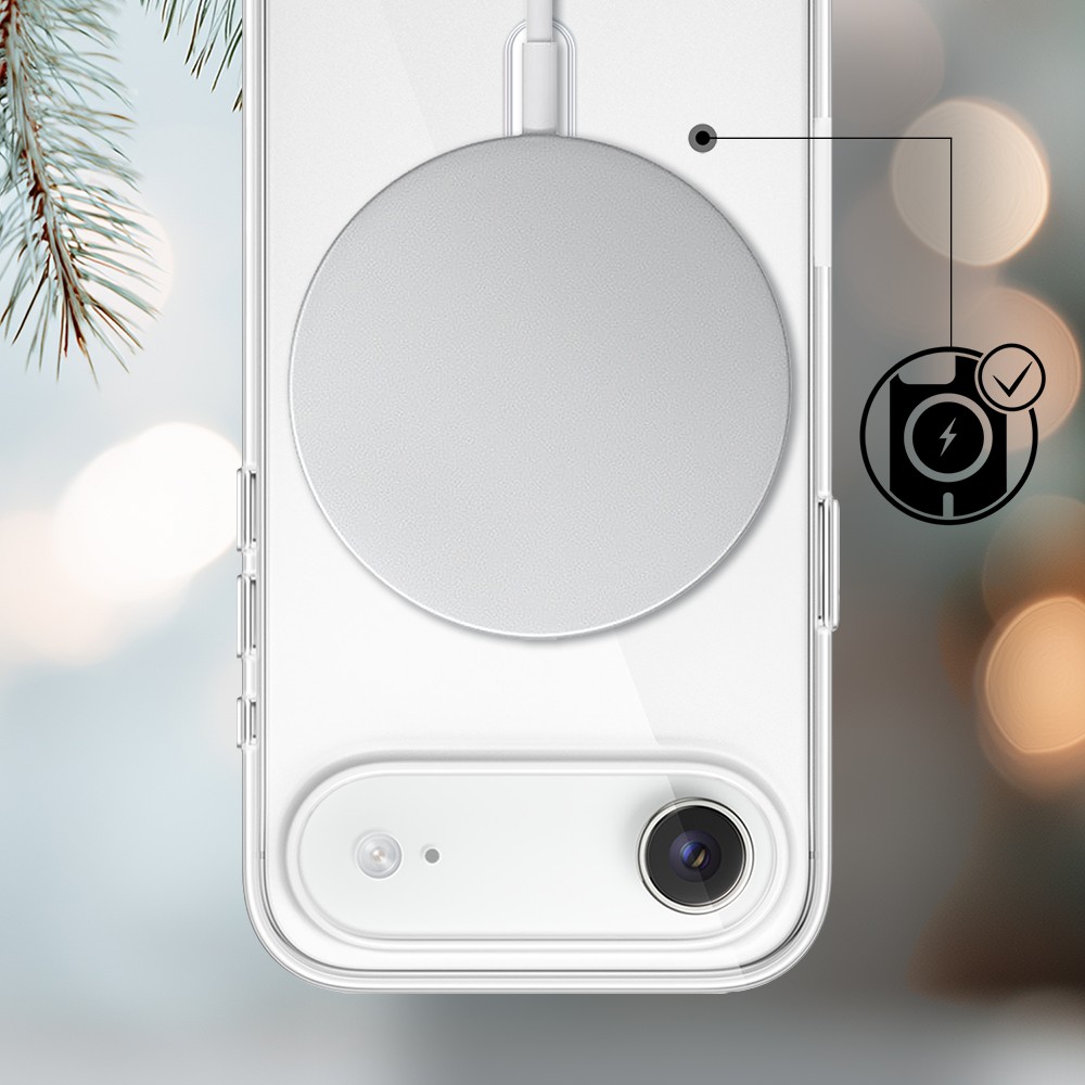 Etui do iPhone Air z MagSafe, czapka Mikołaja, przeźroczyste (4)