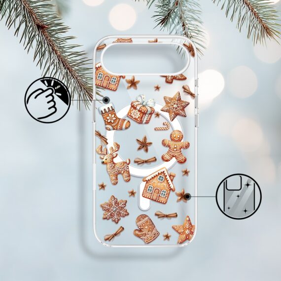 Etui do iPhone Air z MagSafe, magia pierniczków, przeźroczyste1