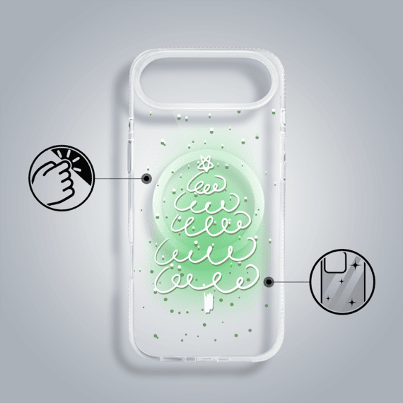 Etui-do-iPhone-Air-z-MagSafe-malowana-choinka-na-zielonym-swietle-przezroczyste-2