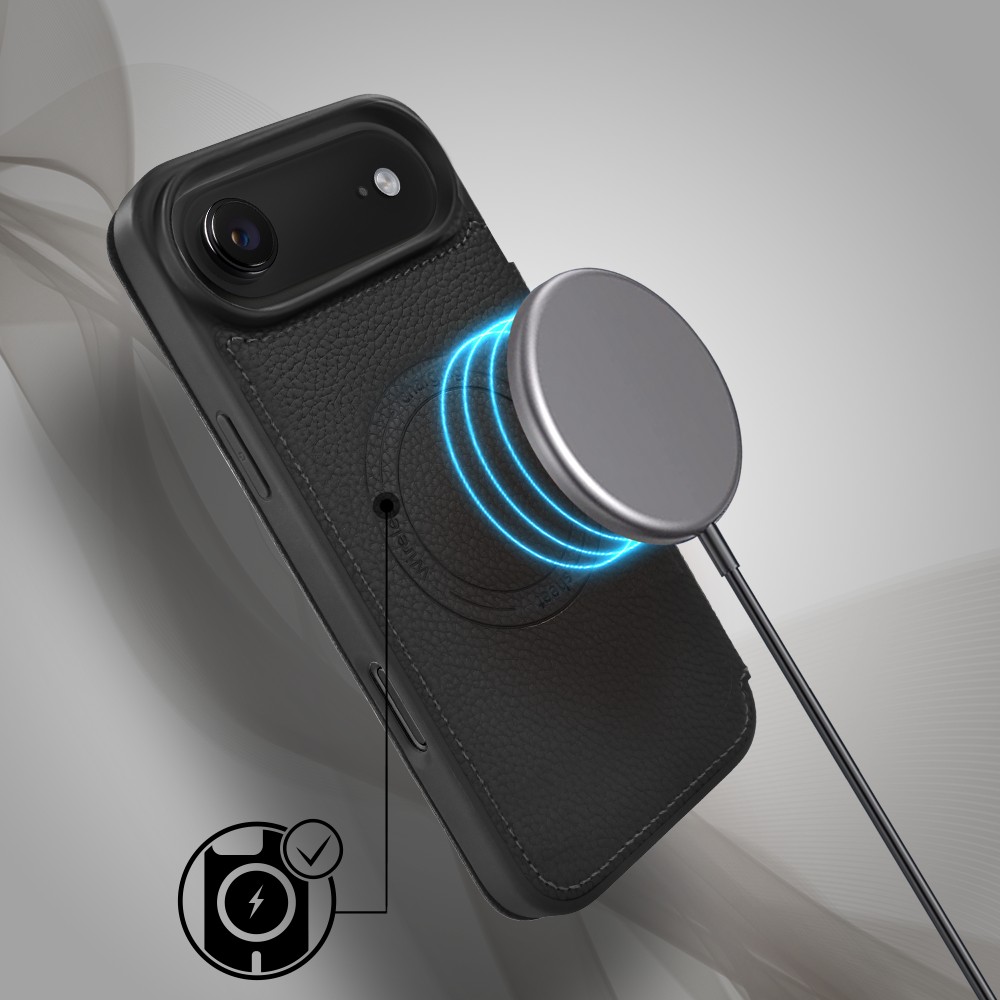Etui do iPhone Air z klapką Solid MagSafe Book, typu książka, czarne (1)