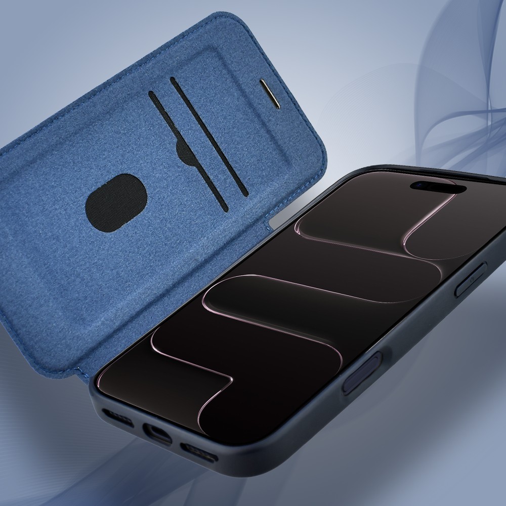 Etui do iPhone Air z klapką Solid MagSafe Book, typu książka, granatowe (3)