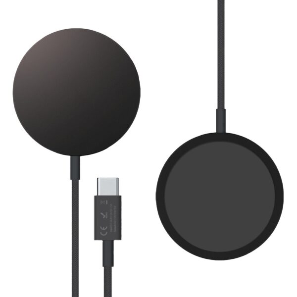 Ładowarka magnetyczna do MagSafe iPhone indukcyjna Qi 15W, czarnaArtboard 16