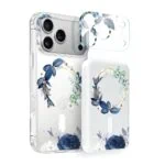 Zestaw-etui-do-iPhone-17-Pro-Max-szklo-na-aparat-power-bank-niebieskie-kwiaty