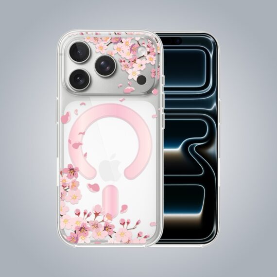 Zestaw etui do iPhone 17 Pro, szkło na aparat, power bank, kwiat wiśni1 Zestaw etui do iPhone 17 Pro, szkło na aparat, power bank, kwiat wiśni1