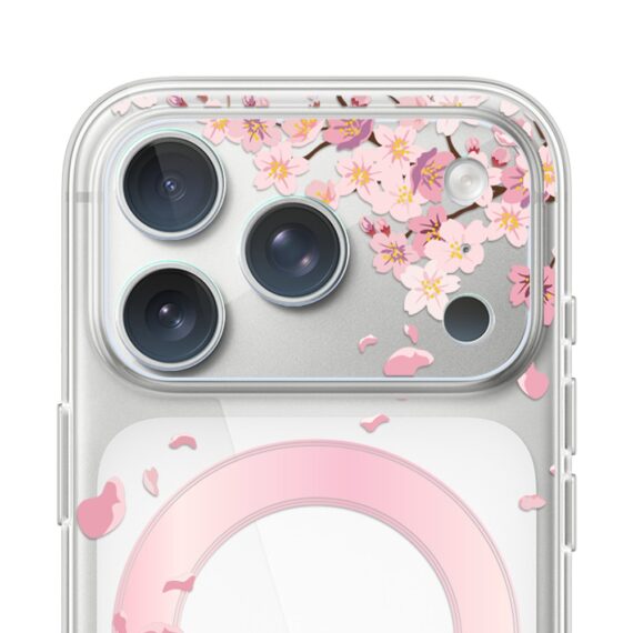 Zestaw etui do iPhone 17 Pro, szkło na aparat, power bank, kwiat wiśni5 Zestaw etui do iPhone 17 Pro, szkło na aparat, power bank, kwiat wiśni5