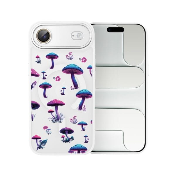 Etui do iPhone Air Color Flush z MagSafe, z osłoną aparatu, magiczne grzybki, białe