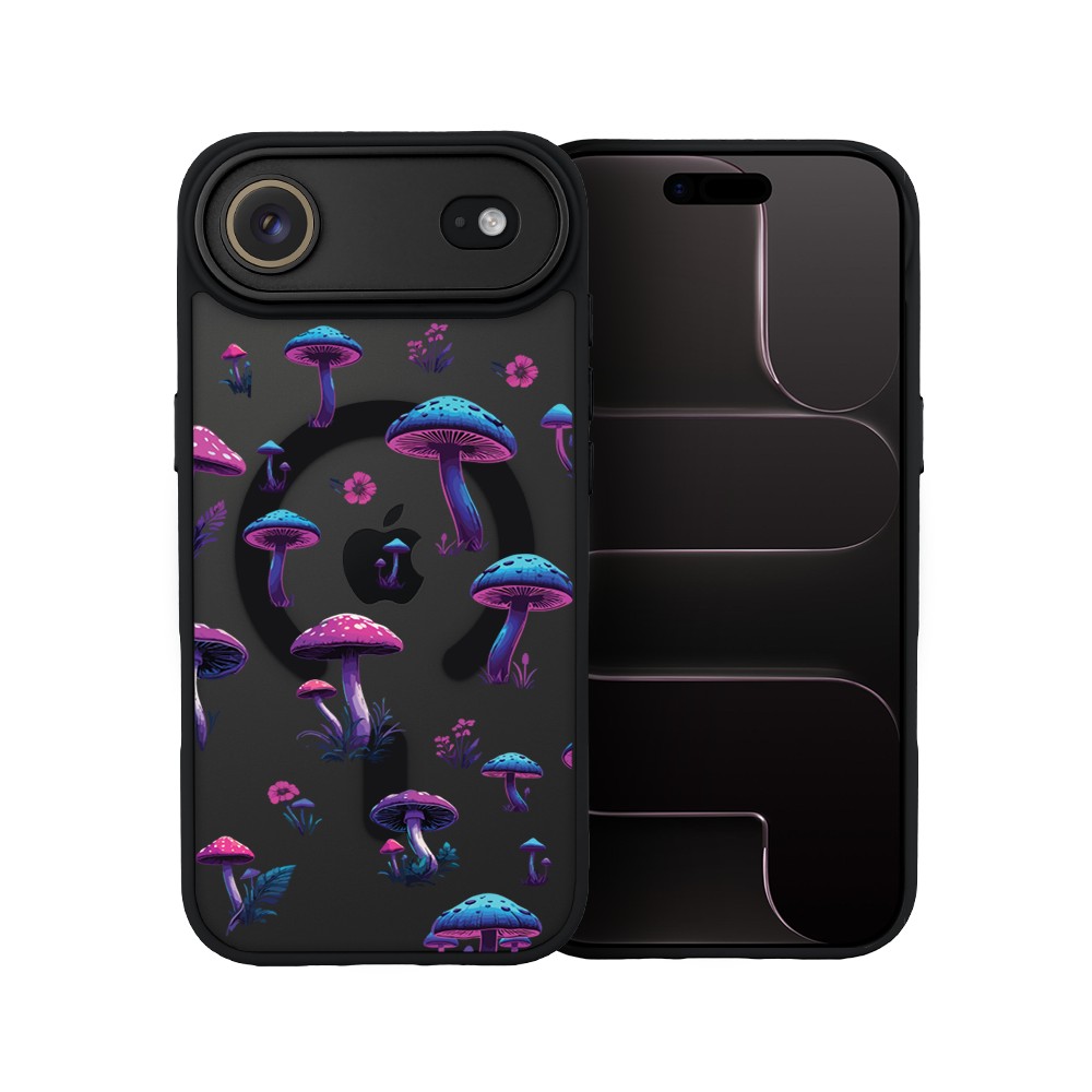 Etui do iPhone Air Color Flush z MagSafe, z osłoną aparatu, magiczne grzybki, czarne