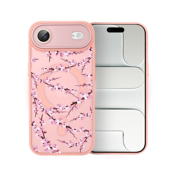 Etui do iPhone Air Color Flush z MagSafe, z osłoną aparatu, sakura kwiat wiśni, różowe