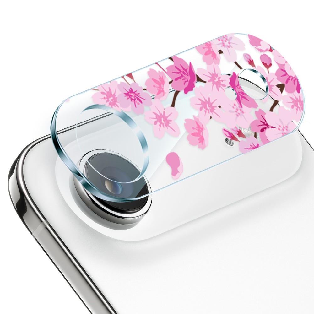 iPhone Air pełne szkło hartowane na cały aparat, kamerę, kwiat wiśni1