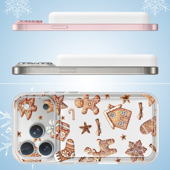 7Power bank MagSafe 5000mAh ładowanie bezprzewodowe iPhone 17:16:15:14:13:12, magia pierniczków, biały