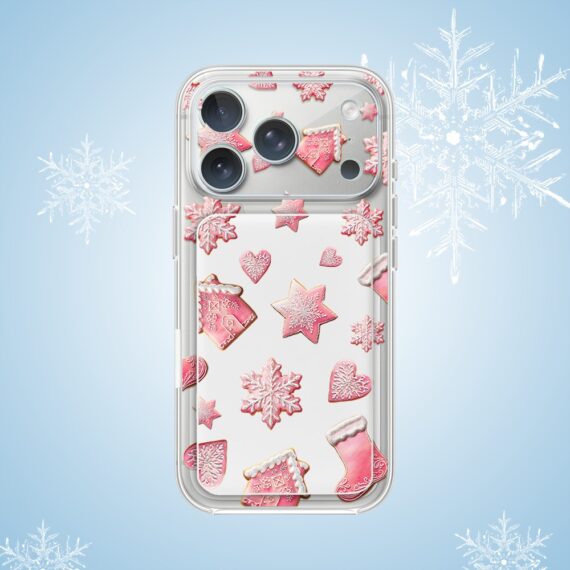 8Power bank MagSafe 5000mAh ładowanie bezprzewodowe iPhone 17:16:15:14:13:12, różowe pierniczki, biały