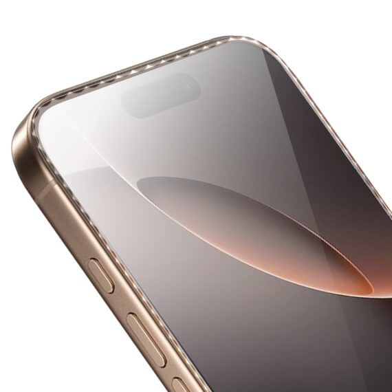 Diamond Cut, twarde szkło z ozdobna diamentową ramką do iPhone 16 Pro Max, złote Artboard 4