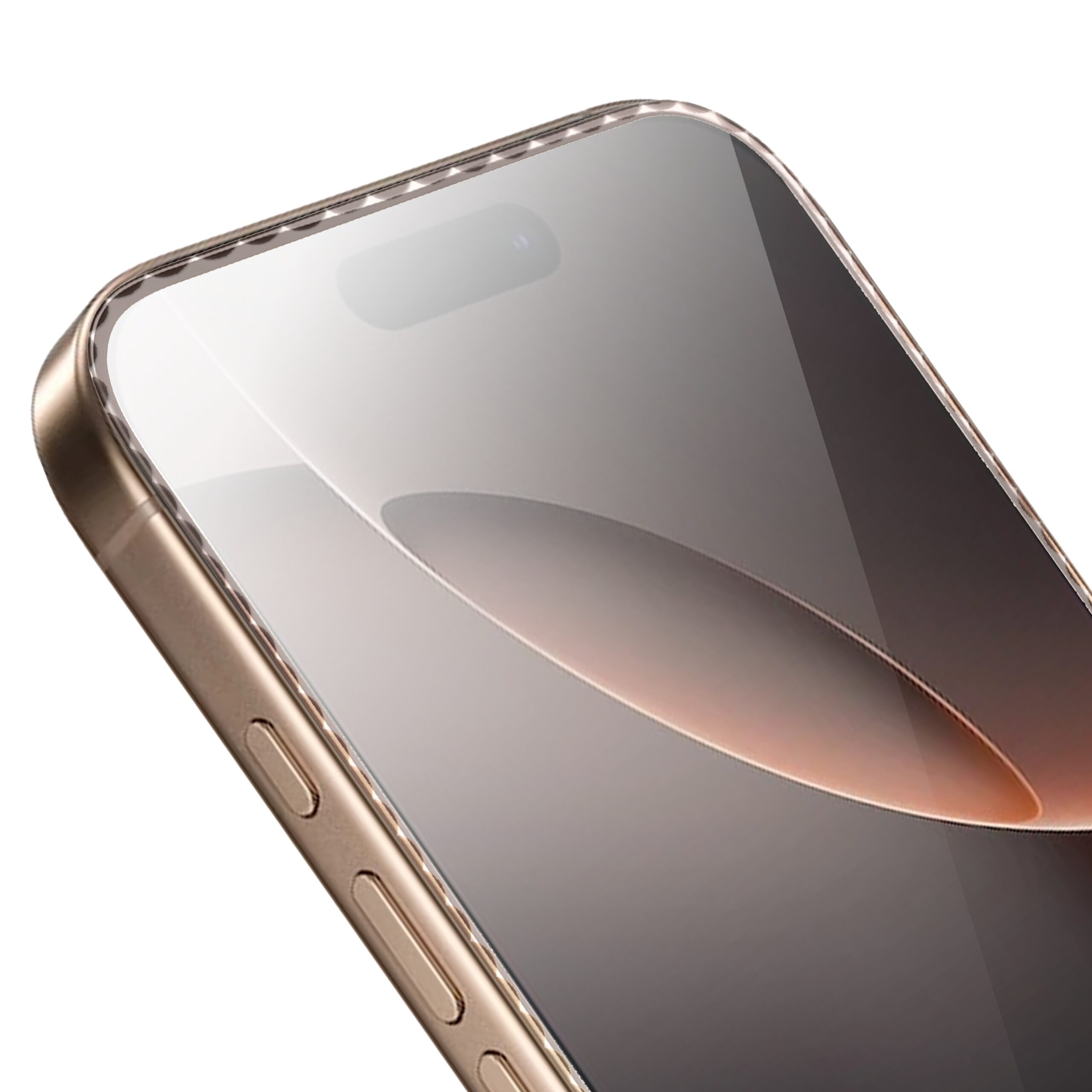 Diamond Cut, twarde szkło z ozdobna diamentową ramką do iPhone 16 Pro Max, złote Artboard 4