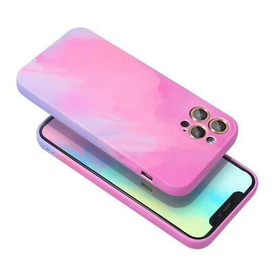 Etui do iPhone 11 silikonowe z mikrofibrą, z osłoną na aparat, Pink splash1