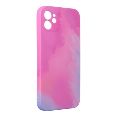 Etui do iPhone 11 silikonowe z mikrofibrą, z osłoną na aparat, Pink splash4