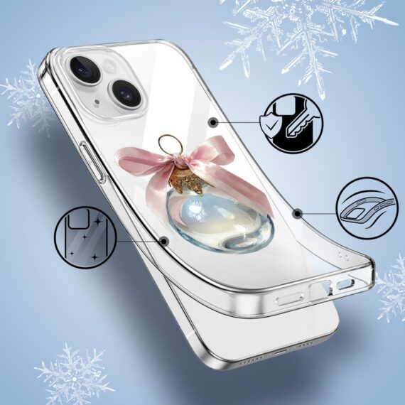 Etui do iPhone 13, Przytulne święta, Kryształowa bombka, przeźroczyste1