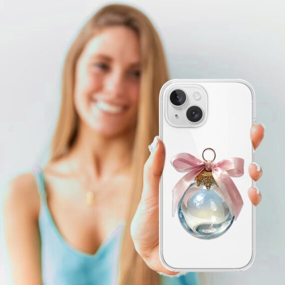 Etui do iPhone 13, Przytulne święta, Kryształowa bombka, przeźroczyste3