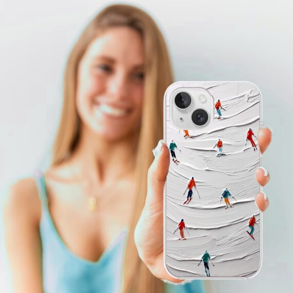Etui do iPhone 13, Zimowa Magia, Narciarski obraz3