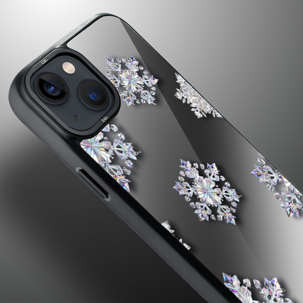 Etui do iPhone 14 Plus IBIZU DropGuard Matt z MagSafe, Zimowa magia, Królewskie płatki śniegu Ip 14-2