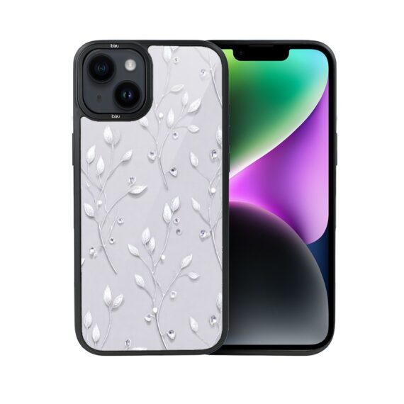 Etui do iPhone 14 Plus IBIZU DropGuard Matt z MagSafe, Zimowa magia, Lodowe kwiaty ip 14