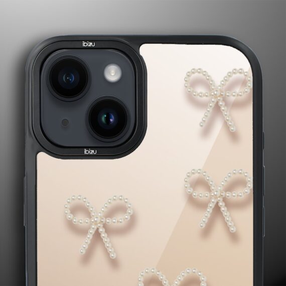 Etui do iPhone 14 Plus IBIZU DropGuard Matt z MagSafe, Zimowa magia, Perłowe kokardki ip 14-5