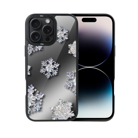 Etui do iPhone 14 Pro Max IBIZU DropGuard Matt z MagSafe, Zimowa magia, Królewskie płatki śniegu ip 14 pro