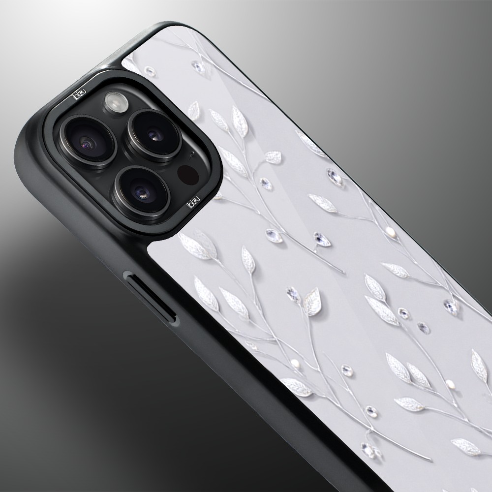 Etui do iPhone 14 Pro Max IBIZU DropGuard Matt z MagSafe, Zimowa magia, Lodowe kwiaty ip 14 pro-2