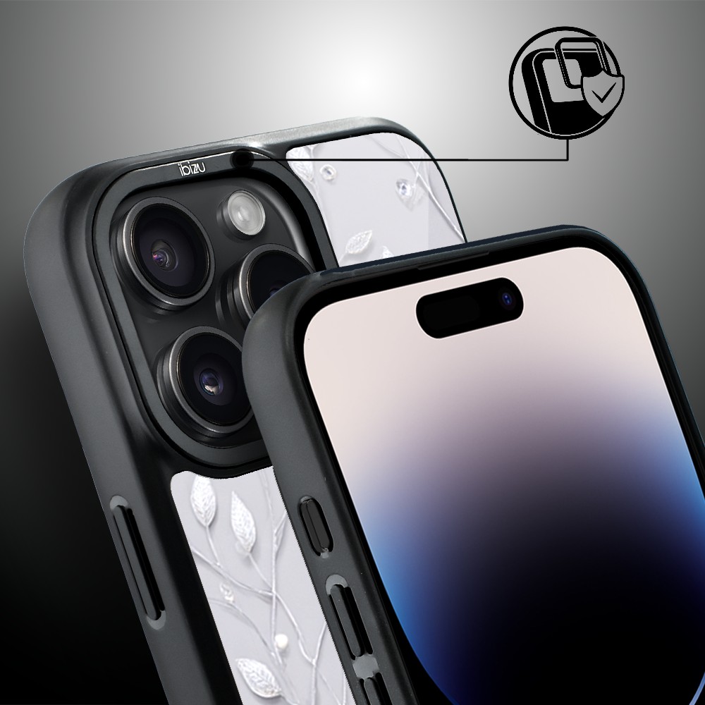 Etui do iPhone 14 Pro Max IBIZU DropGuard Matt z MagSafe, Zimowa magia, Lodowe kwiaty ip 14 pro-3