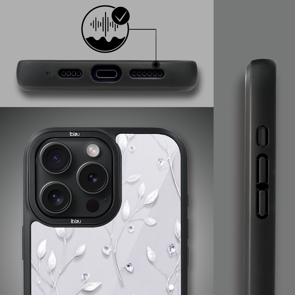 Etui do iPhone 14 Pro Max IBIZU DropGuard Matt z MagSafe, Zimowa magia, Lodowe kwiaty ip 14 pro-4