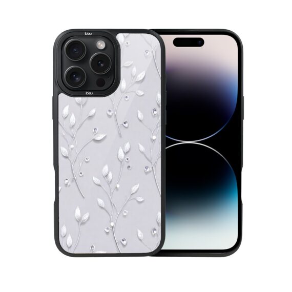 Etui do iPhone 14 Pro Max IBIZU DropGuard Matt z MagSafe, Zimowa magia, Lodowe kwiaty ip 14 pro