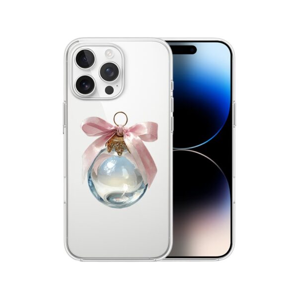 Etui do iPhone 14 Pro Max, Przytulne święta, Kryształowa bombka, przeźroczyste