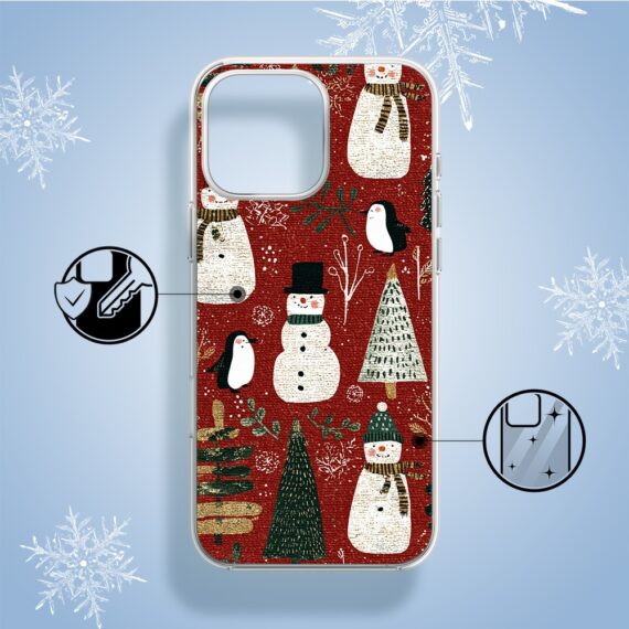 Etui do iPhone 14 Pro, Przytulne święta, Rustykalna świąteczna kraina1