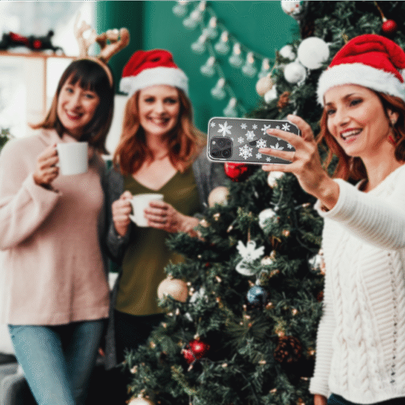 Etui do iPhone 14 Pro, Zimowa Magia, Delikatne płatki śniegu, przeźroczyste6