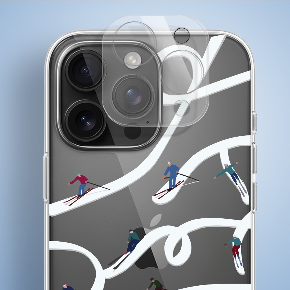 Etui do iPhone 14 Pro, Zimowa Magia, Narciarskie wiraże, przeźroczyste5
