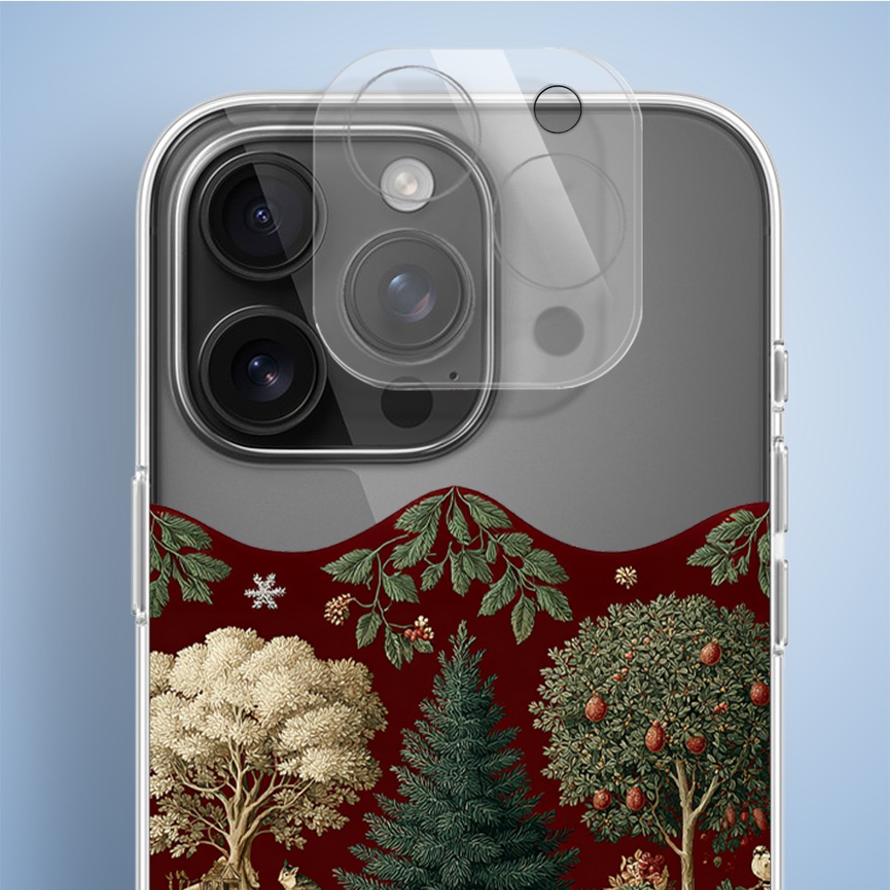 Etui do iPhone 14 Pro, Zimowa Magia, Świąteczny las, przeźroczyste5