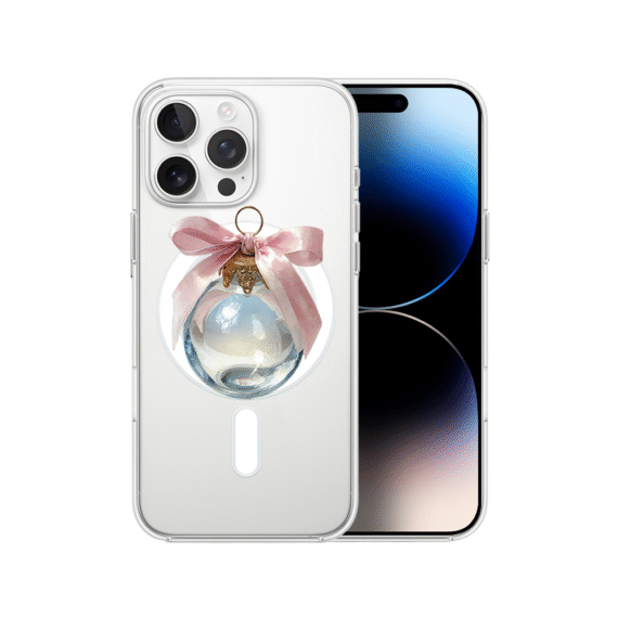 Etui do iPhone 14 Pro z MagSafe, Przytulne święta, Kryształowa bombka, przeźroczyste7